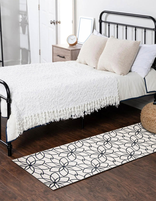Terali Ivory Machine Washable Area Rug - 2'6\" x 8'0\"
