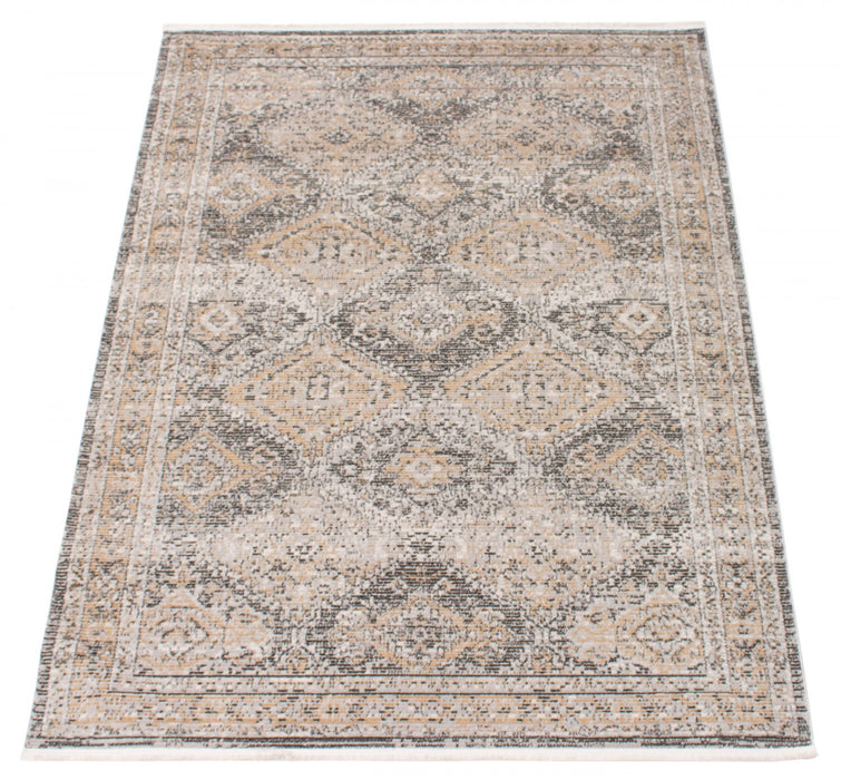 Leandra Taupe/grey Rug 3'11\" X 5'11\" Area Rug
