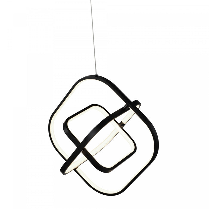 Sienna 30 W LED Square Black Pendant