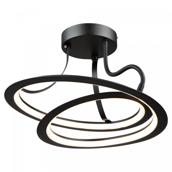 Ara 24 W LED Black Semi-Flush Mount