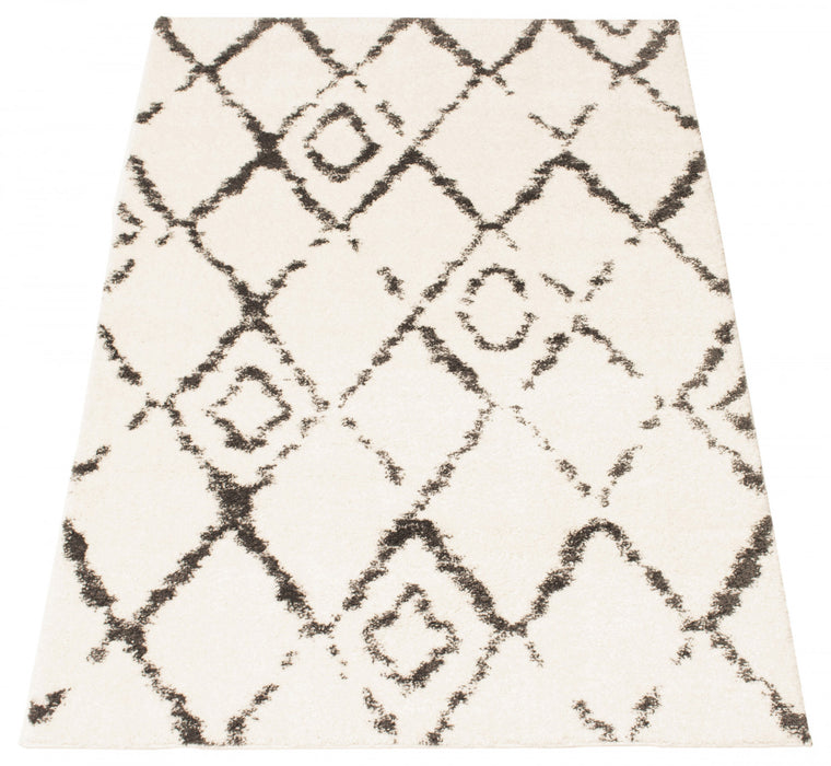 Serafina Ivory Shag 3'11\" x 6'0\" Area Rug
