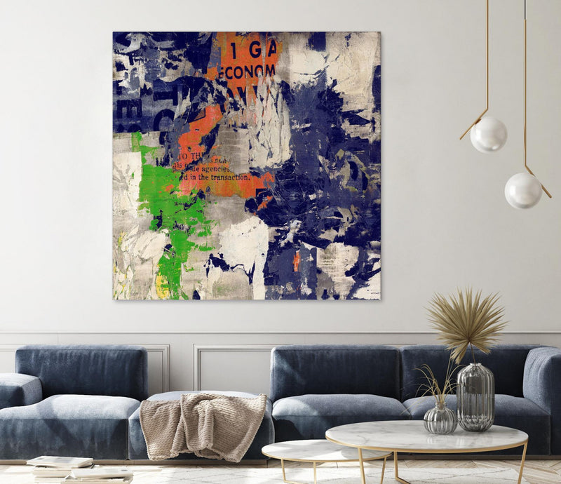 \"Economic Shift I\" Giant Art 72x72 Wall Art