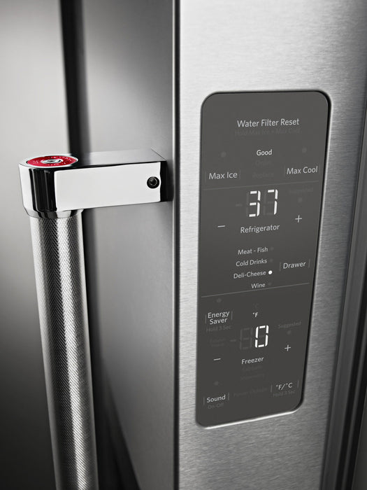 KitchenAid 36\" 24 Cu. Ft. French-Door Refrigerator - Stainless Steel with PrintShield™ Finish - KRFC704FPS