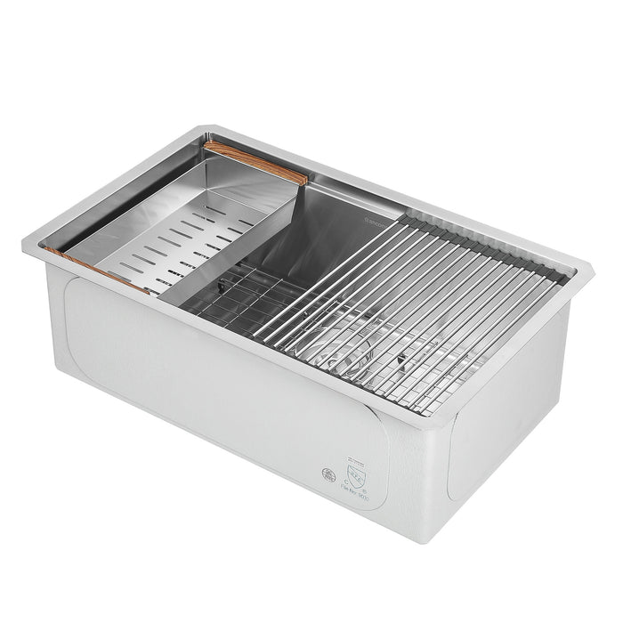 Ancona 30\" Undermount Workstation Kitchen Sink - AN-3372