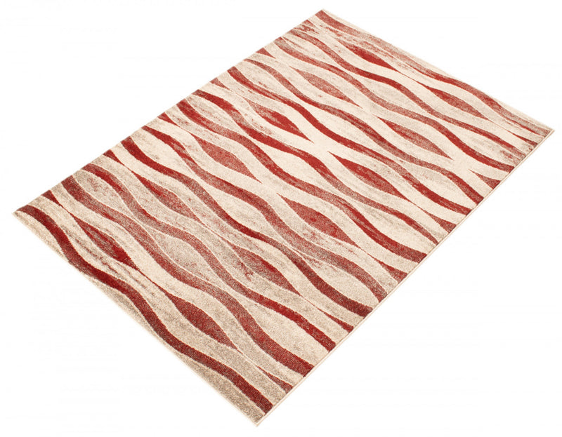 Arusha Ivory / Red 6'7\" x 9'6\" Area Rug