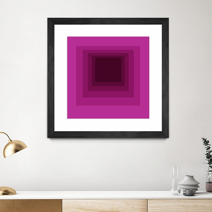 \"After Josef G\" Matted and Framed Black 36x36 Wall Art