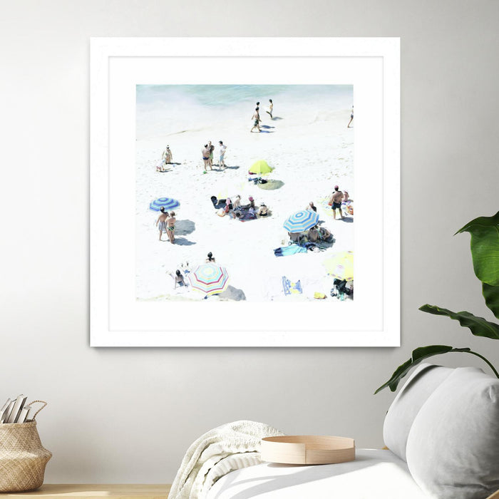 \"Happy Days\" Matted and Framed White 30x30 Wall Art