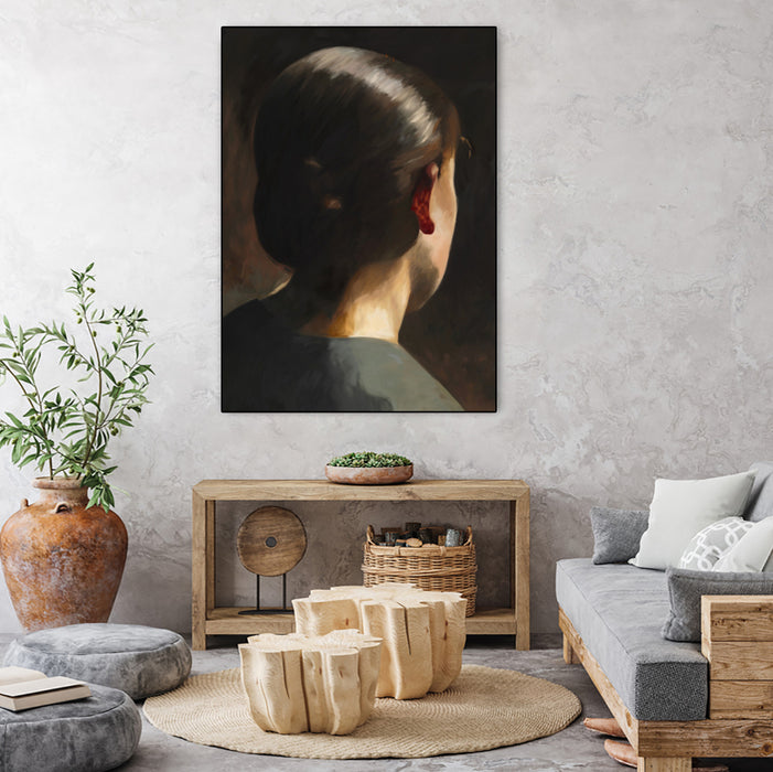 \"Ines\" Canvas Framed Black 30x40 Wall Art