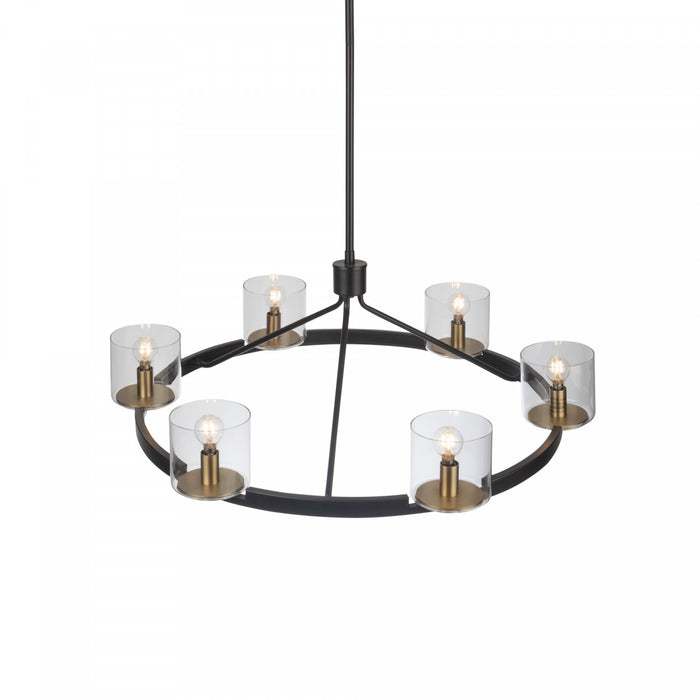 Salinas Black & Brass 6-Light Chandelier