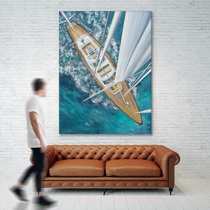 \"Sailing Around The World\" Giant Art 72x54 Wall Art
