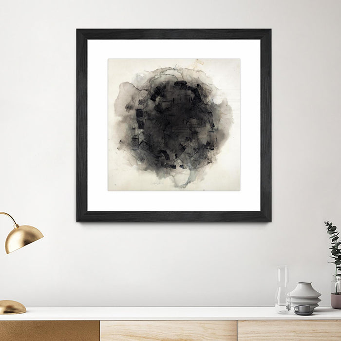 \"Positives And Negatives I\" Matted and Framed Black 30x30 Wall Art