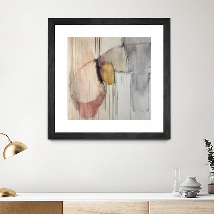 \"Trapped Silence\" Matted and Framed Black 30x30 Wall Art