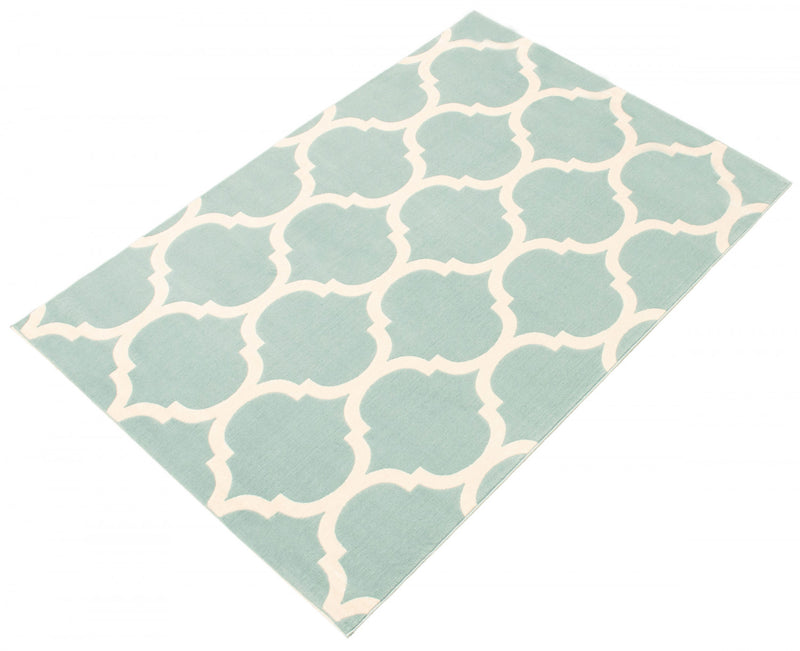 Aliya Aqua 3'11\" x 5'7\" Area Rug