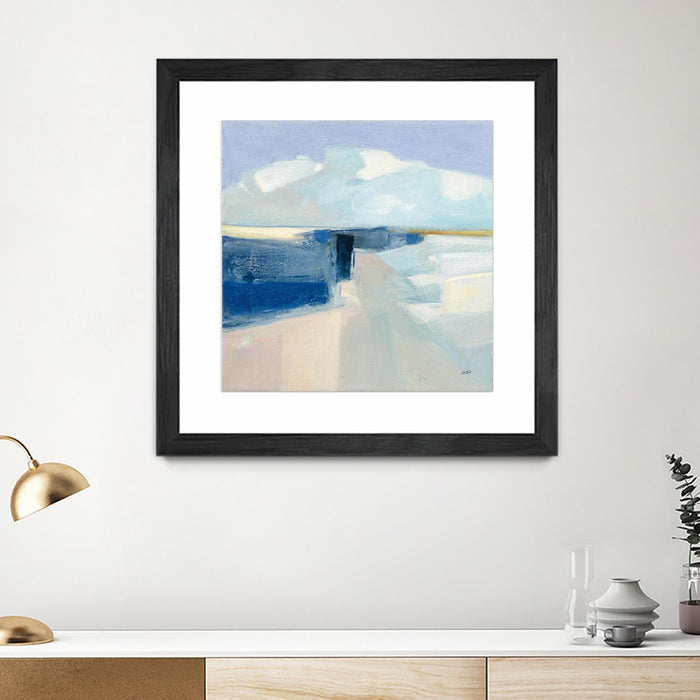 \"Sand And Sky\" Matted and Framed Black 30x30 Wall Art
