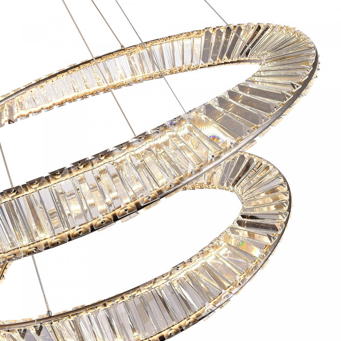 Stella 90 W LED Satin Nickel Chandelier