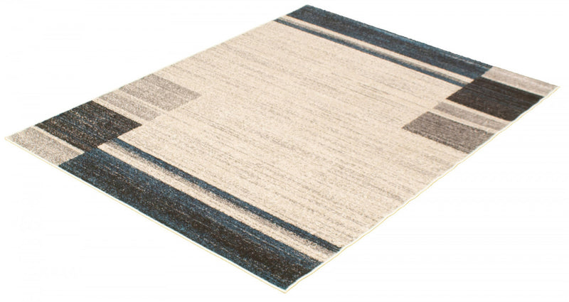 Aya Ivory-Blue Area Rug - 3'11\" x 5'7\"