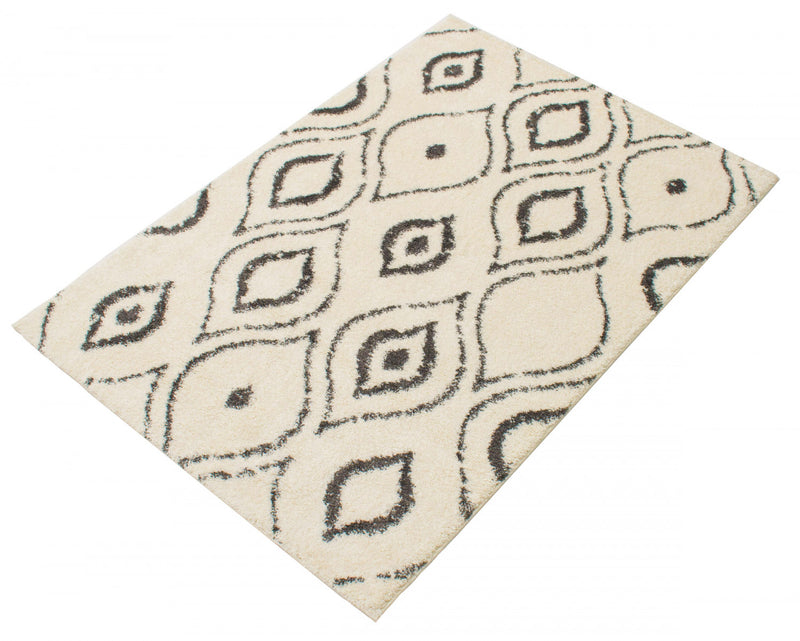 Gael Ivory Shag 7'10\" x 10'0\" Area Rug