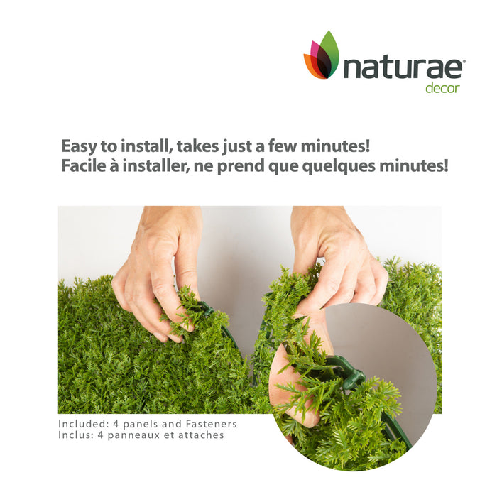 Artificial Cedar 20\"x 20\" Foliage Panel 4 Pieces