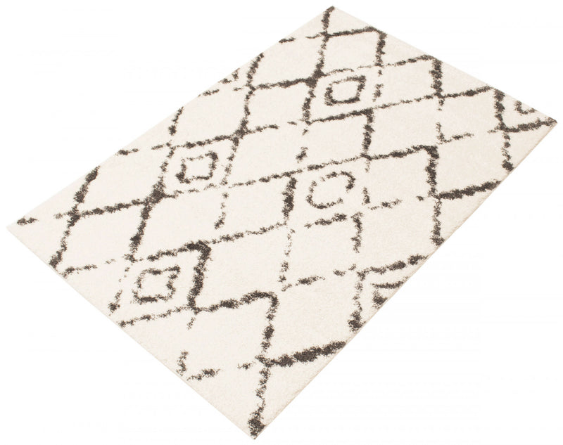 Serafina Ivory Shag 3'11\" x 6'0\" Area Rug
