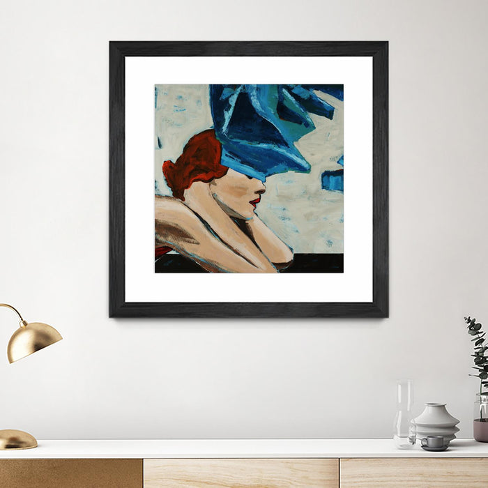 \"On The Rocks\" Matted and Framed Black 36x36 Wall Art