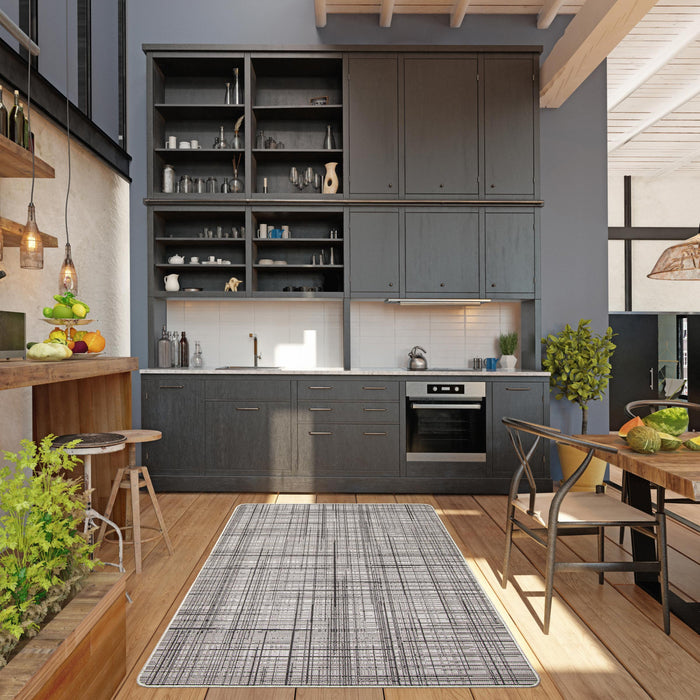 Panthea Grey Area Rug - 2'2\" X 6'7\" 