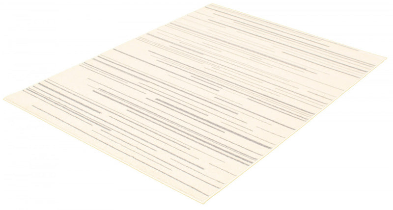 Faith Cream-Silver Area Rug - 5'3\" x 7'3\"