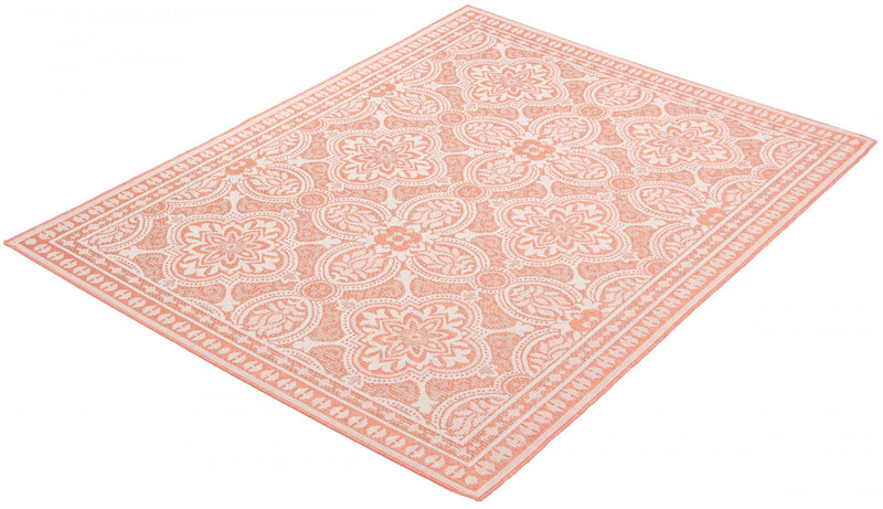 Neisha Traditional Coral Rug 6'7\" X 9'6\" Area Rug