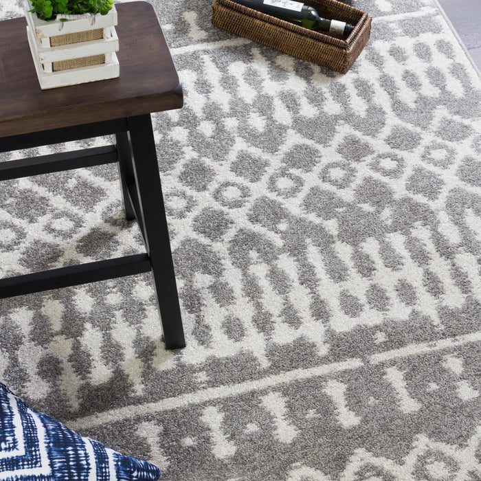 Lavan L Grey Mor 3x5 Area Rug