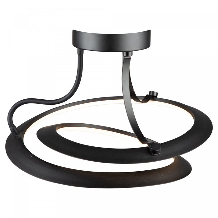 Ara 24 W LED Black Semi-Flush Mount