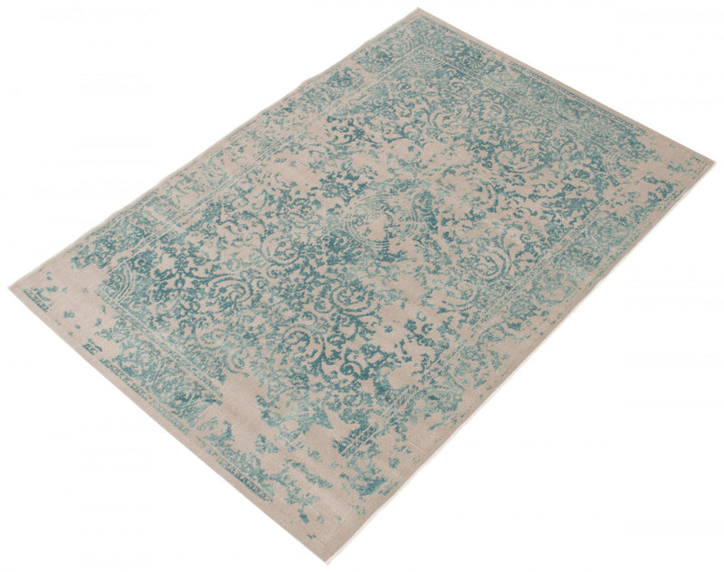 Corinne Aqua 5'3\" x 7'7\" Area Rug