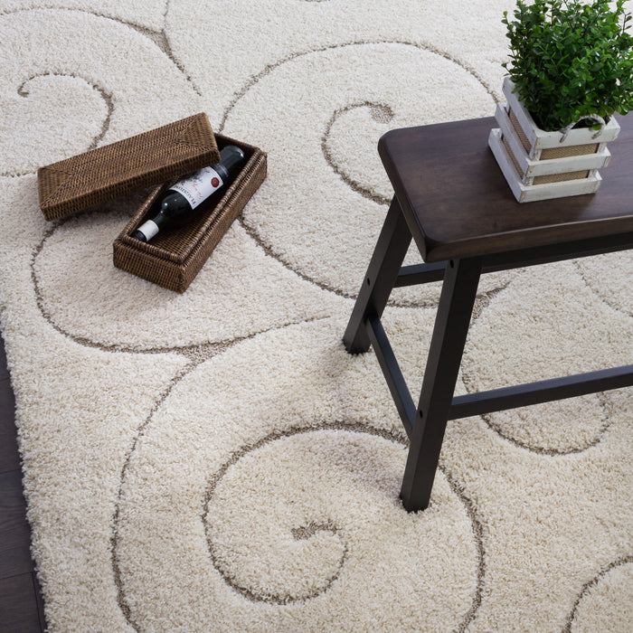 Oakville Cream Flora 3x5 Area Rug