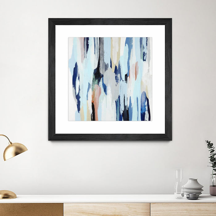 \"Creating Coastal\" Matted and Framed Black 36x36 Wall Art
