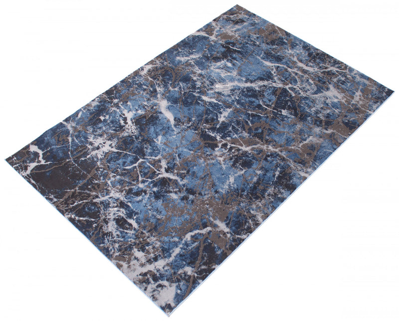 Blue Marble Area Rug - 8'0\" x 10'0\"