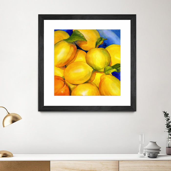 \"Zest For Life\" Matted and Framed Black 30x30 Wall Art