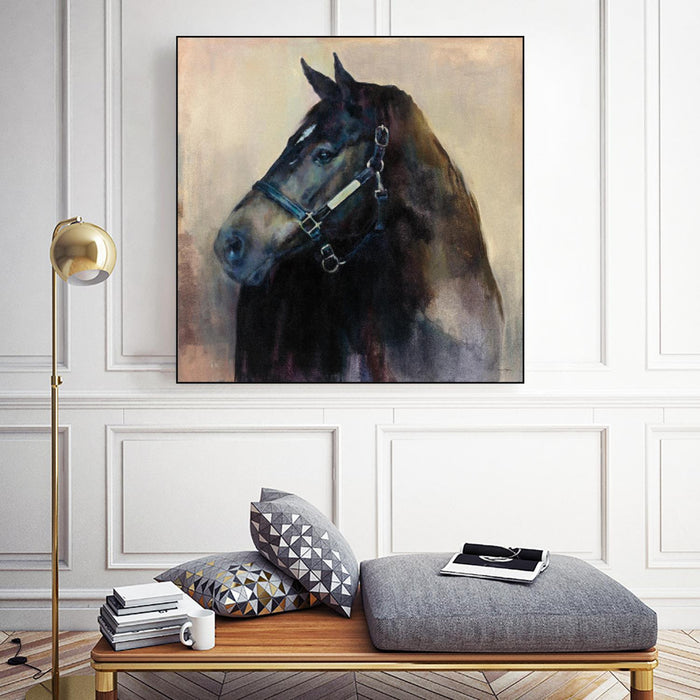 \"Ritzy\" Canvas Framed Black 20x20 Wall Art