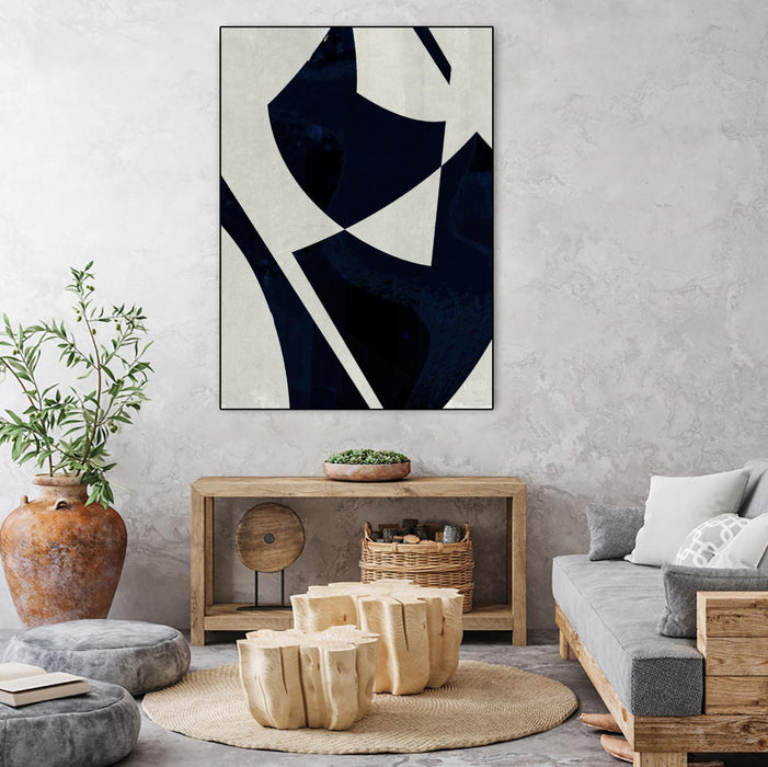 \"Black Machine I\" Canvas Framed Black 30x40 Wall Art