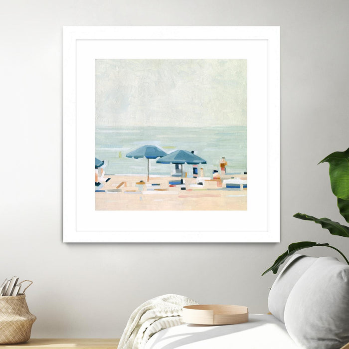 \"If It's The Beaches I\" Matted and Framed White 36x36 Wall Art