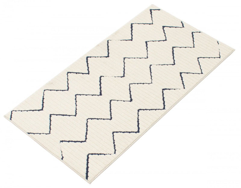 Kimi Blue-Ivory 2'8\" x 4'11\" Area Rug