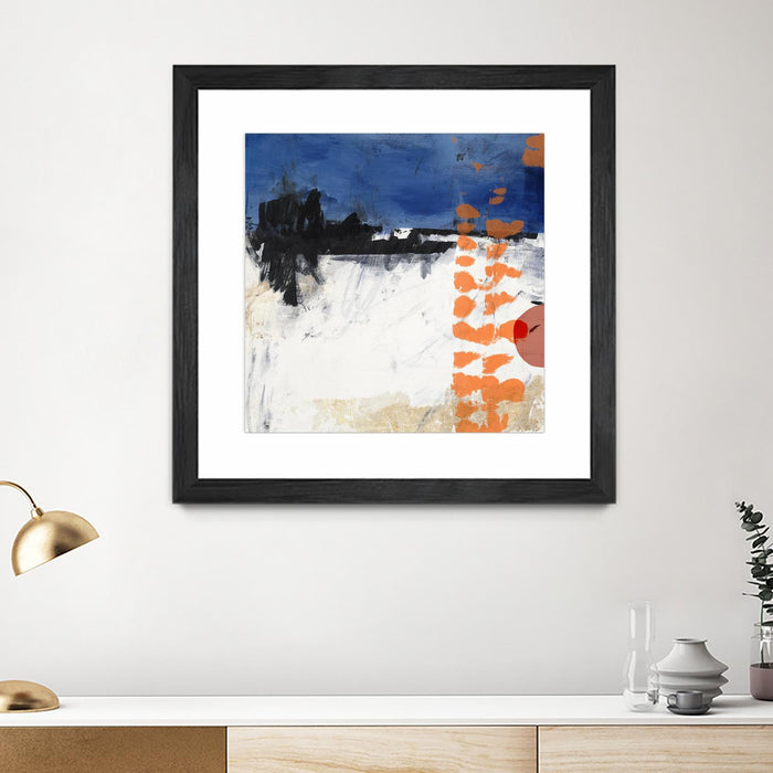 \"Midnight Rise Ii\" Matted and Framed Black 30x30 Wall Art