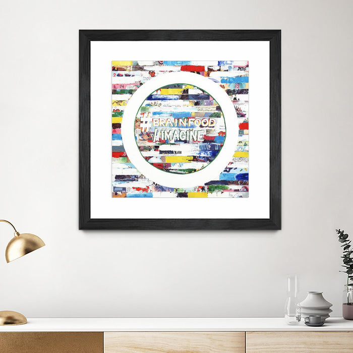 \"Smoke Circus Iv\" Matted and Framed Black 30x30 Wall Art