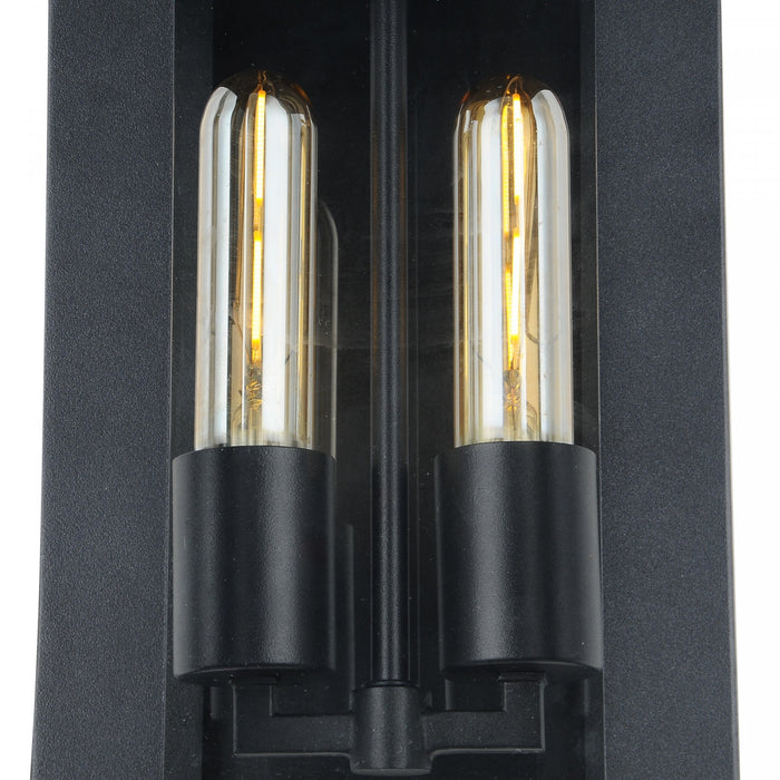 Waterville Matte Black 2-Light Outdoor Wall Sconce II