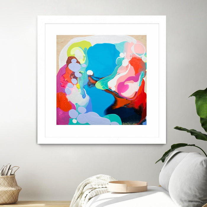 \"Traveling Back In Time\" Matted and Framed White 30x30 Wall Art