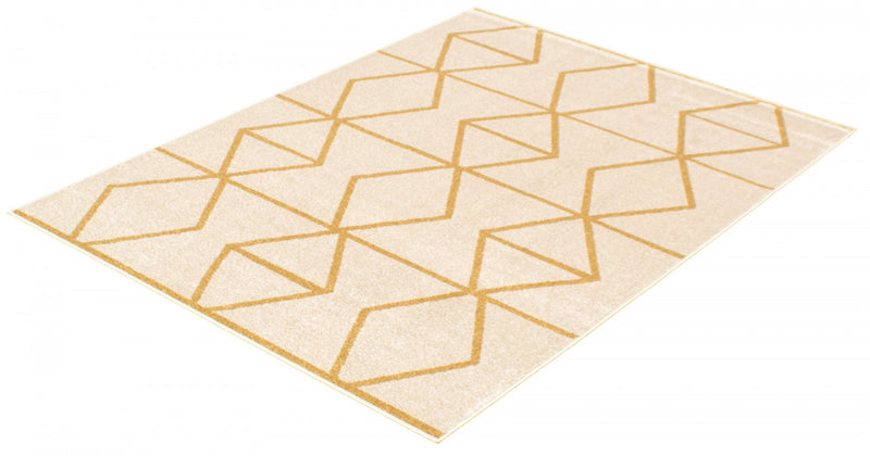 Anandi Ivory-Gold Area Rug - 3'11\" x 5'7\"