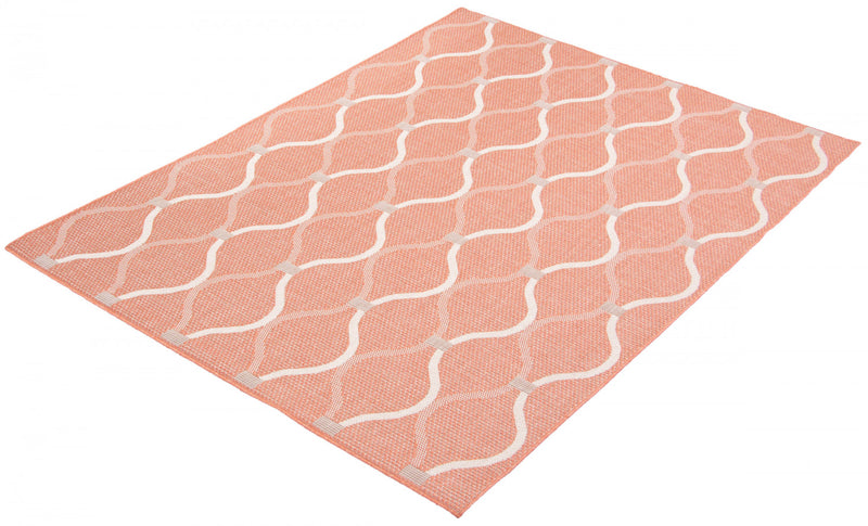 Neisha Abstract Coral Rug 5'3\" X 7'3\" Area Rug