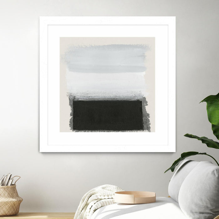 \"Star Night Interlude\" Matted and Framed White 36x36 Wall Art