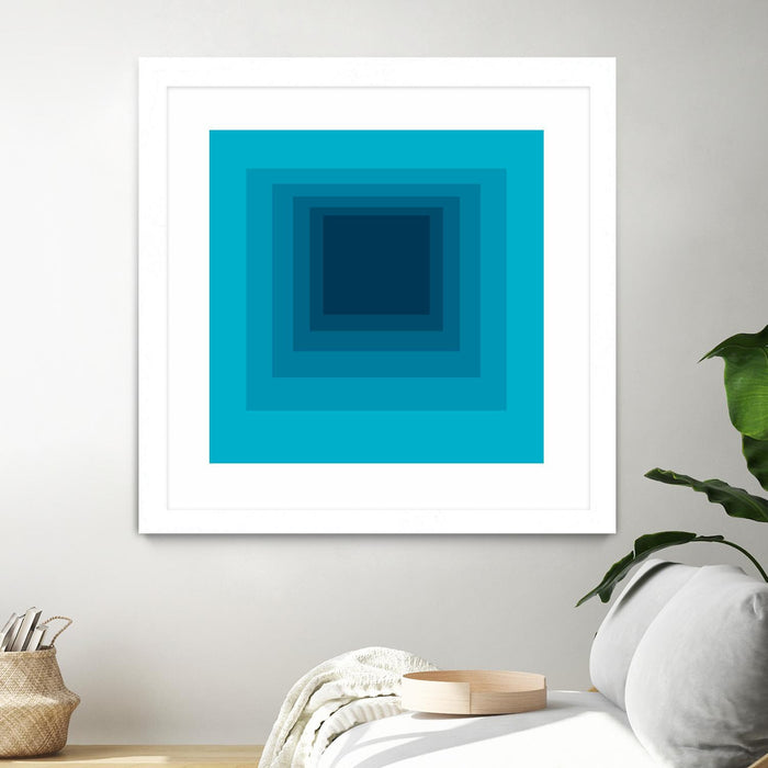 \"After Josef D\" Matted and Framed White 30x30 Wall Art