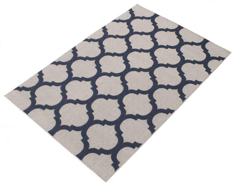 Sophie Grey-Navy Area Rug - 3'11\" x 5'7\"