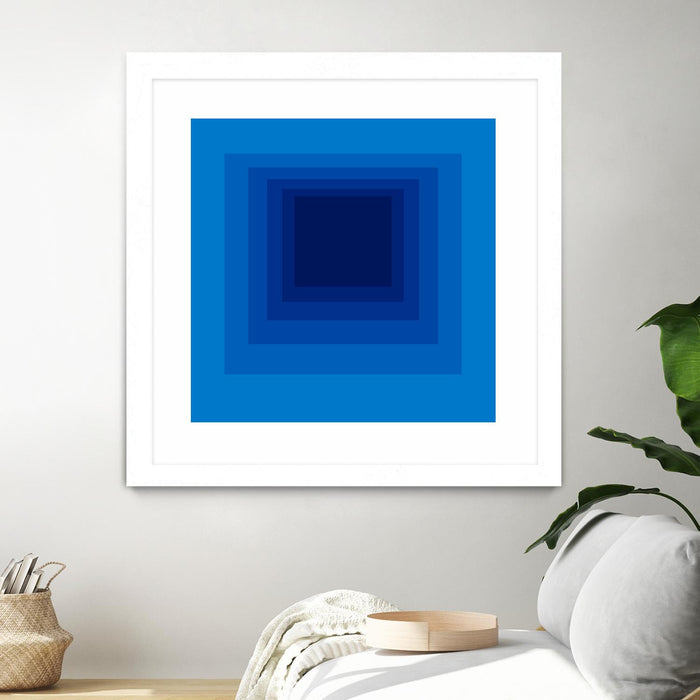 \"After Josef B\" Matted and Framed White 30x30 Wall Art