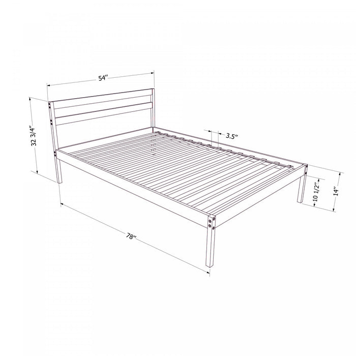 Sweedi Full Bed - Natural Wood 