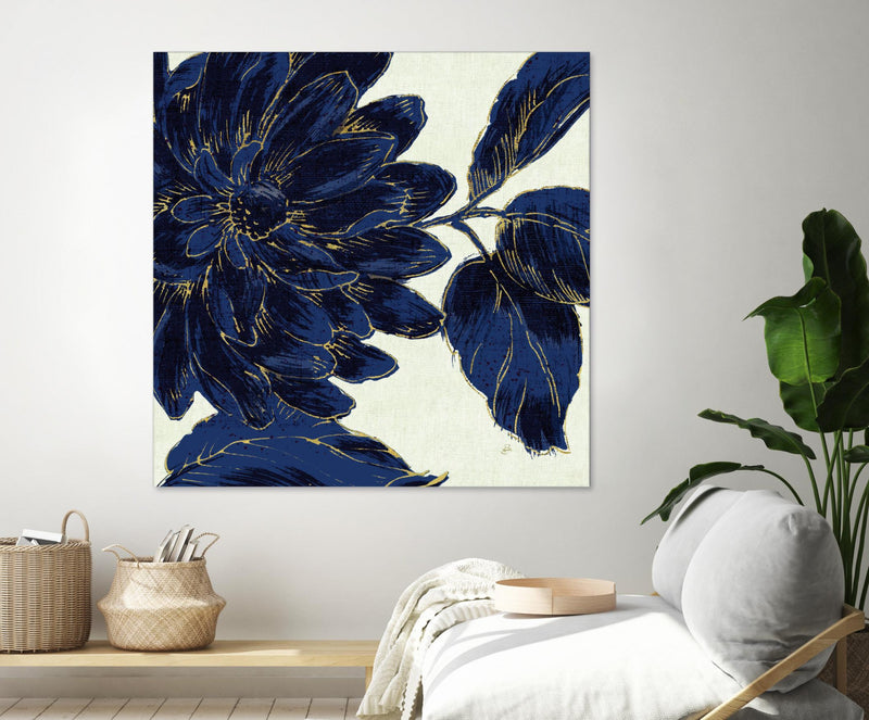 \"Indigo Garden I\" Giant Art 54x54 Wall Art